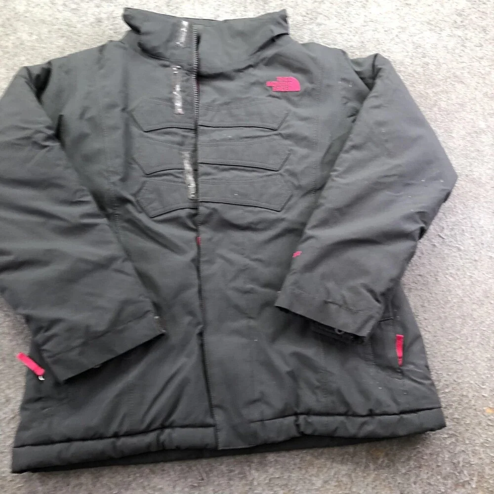 The North Face Jacket Girls Medium 10/12 Gray HyVent Insulated Ski Snow Winter
